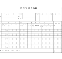 인사 발령지 (갑지) 인사 발령지 (갑지)